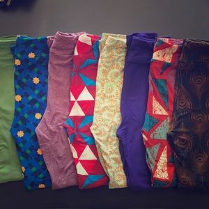 NWT - 8 pair kids L/XL Lula leggings!! - peacock